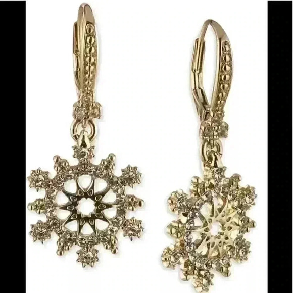 Marchesa Jewelry - Marchesa Open Work Lever Back Earrings gold tone